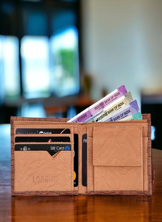 LORENZ Bi-Fold Brown PU Leather Wallet for Men | WL-63 - Image 3